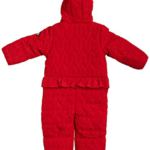 Jessica Simpson Baby Girls Hooded Heart Snowsuit Pram with Polar Fleece Lining NewbornInfant 0 0