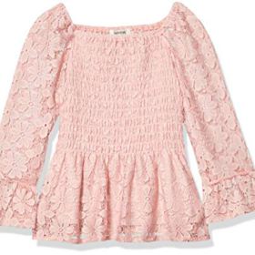 Speechless Girls Bell Sleeve Peplum Smocked Top 0