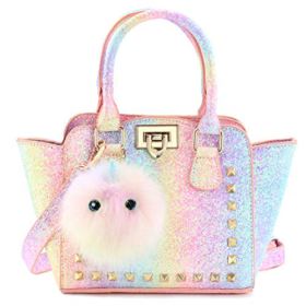 Mibasies Kids Purse for Little Girls Toddlers Rainbow Small Crossbody Handbag 0