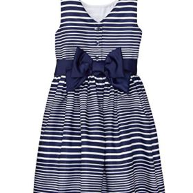 Gymboree Girls Little Sleeveless Striped Bow Dress 0 0