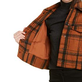 ASTR the label Womens Dakota Plaid Cropped Jacket 0 1