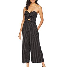 ASTR the label Womens Mara Strapless Wide Leg Jumpsuit 0