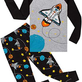 shelry Boys Rocket Pajamas Children Christmas Pants Set 100 Cotton Size 2 7 Years 0 0