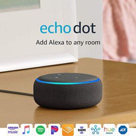 Echo Dot 3rd Gen Smart speaker with Alexa Charcoal 0