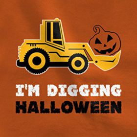 Pumpkin Face Tractor Im Digging Halloween Cute Toddler Kids T Shirt 0 0