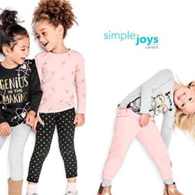 Simple Joys by Carters Toddler Girls 3 Pack Graphic Long Sleeve Tees 0 0