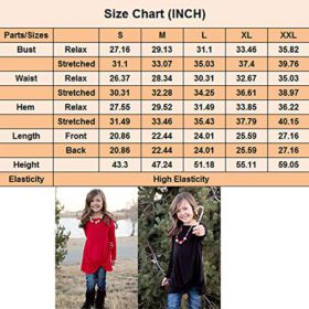 Blibea Girls Casual Loose Short Sleeve Knot Front Tops Tee Shirts Size 4 13 0 5