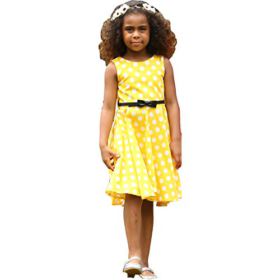 Bow Dream Little Girls Vintage Floral Swing Dresses 0 1