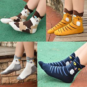 Ambielly Colorful Cute Animal Design Patterned Womens Casual Cotton Socks 0 0